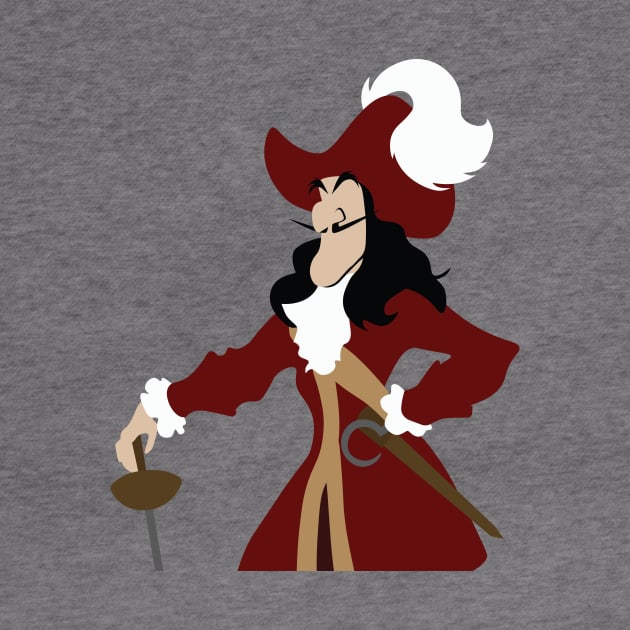 Minmalist Captain Hook by PaprikaPanda